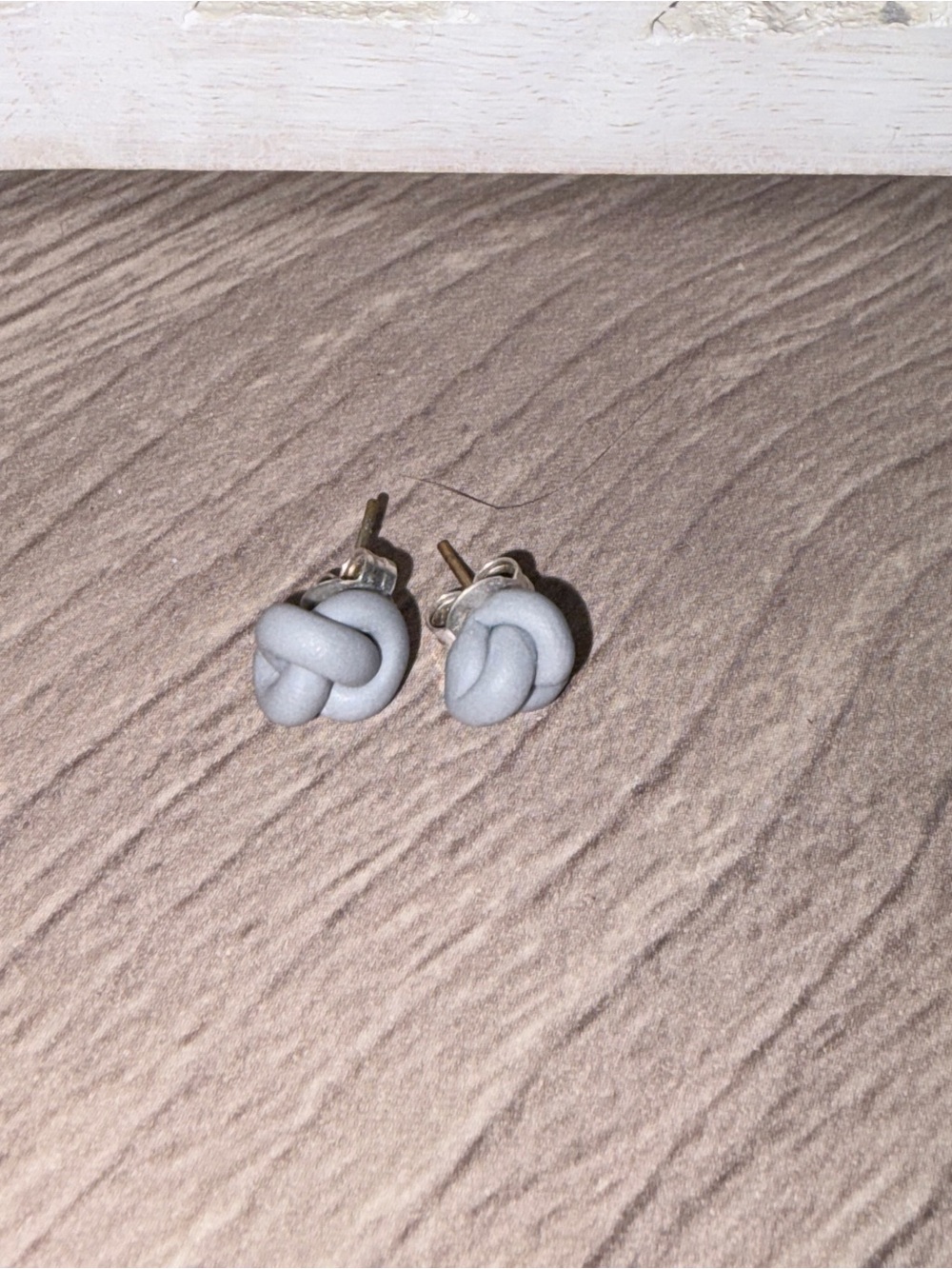 Gray Knot Stud Earrings - Brand